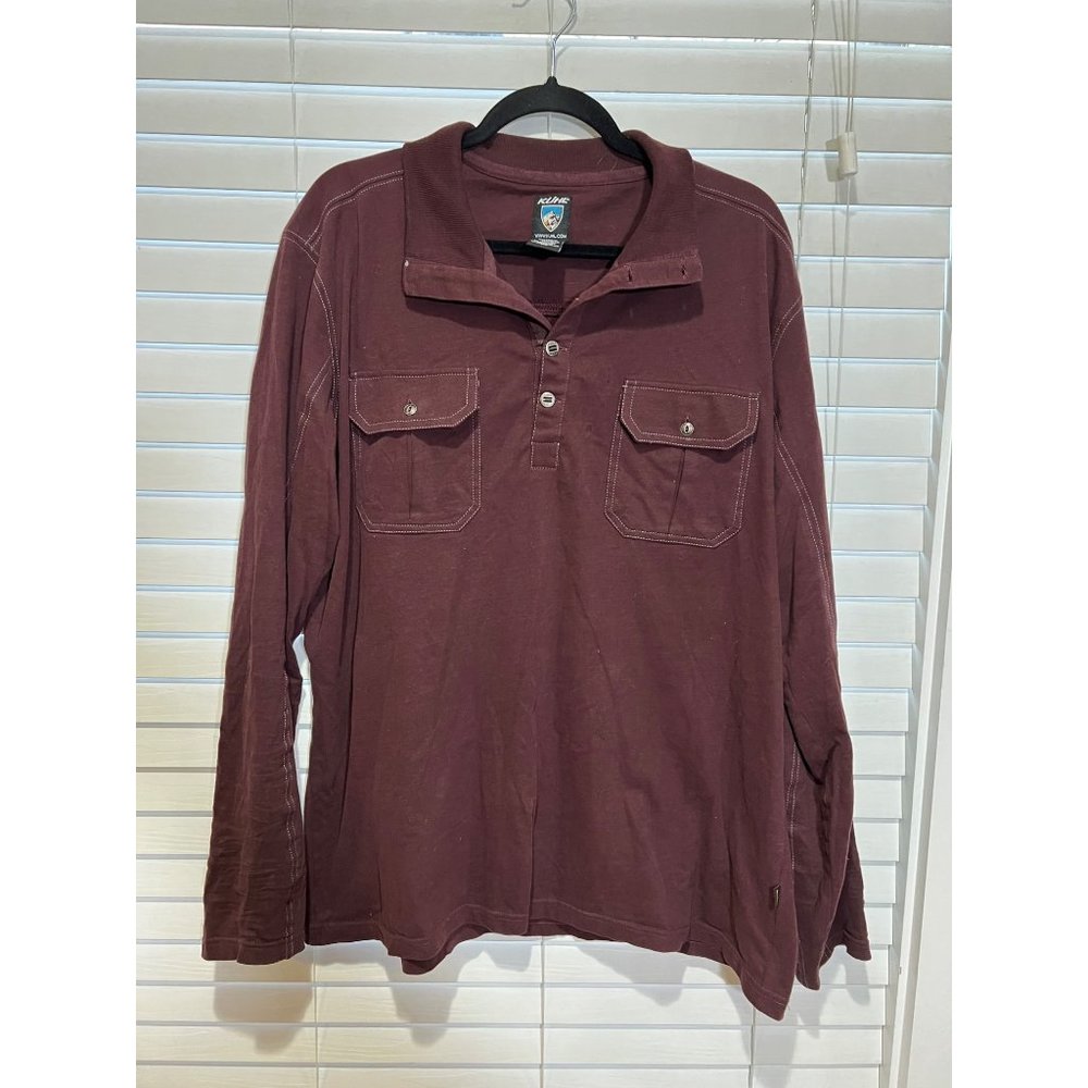 Kuhl‎ Long Sleeve Polo Shirt - Size XL
